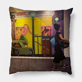 Midtown Graffiti Street Art Manhattan New York City Pillow