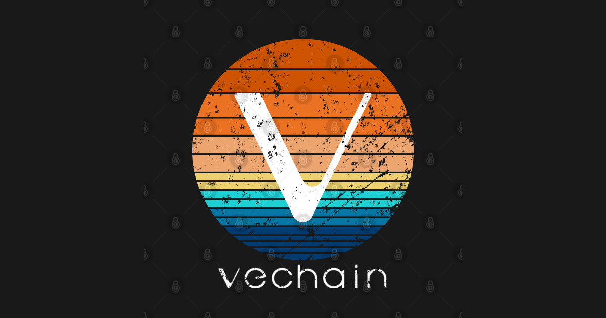 VeChain Cryptocurrency DeFi Crypto Vintage Sunset ...