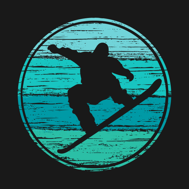 Retro Look Snowboarder, Snowboarding Motive by MarkusShirts