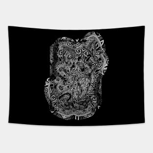 Mandala Cat Tapestry