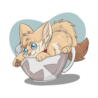 Fennec Fox in a Tea Cup T-Shirt