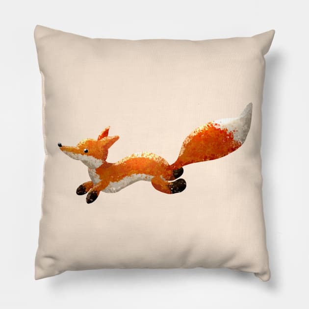 Toby the Fox Running Pillow by VoidDesigns