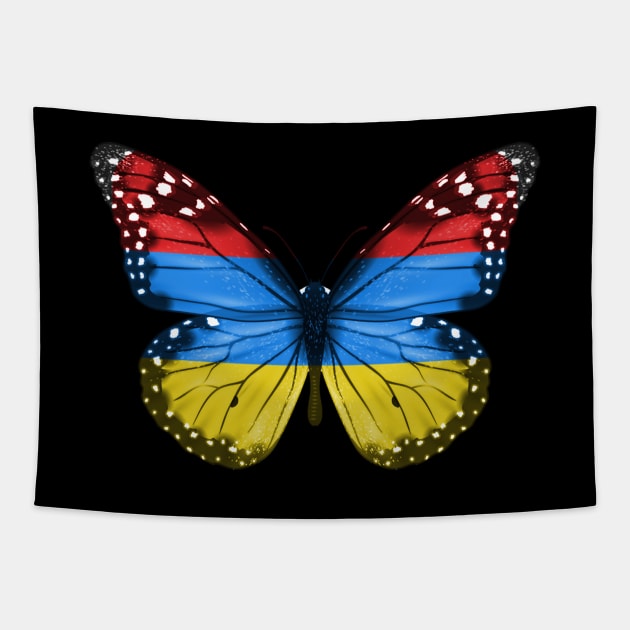 Armenian Flag  Butterfly - Gift for Armenian From Armenia Tapestry by Country Flags