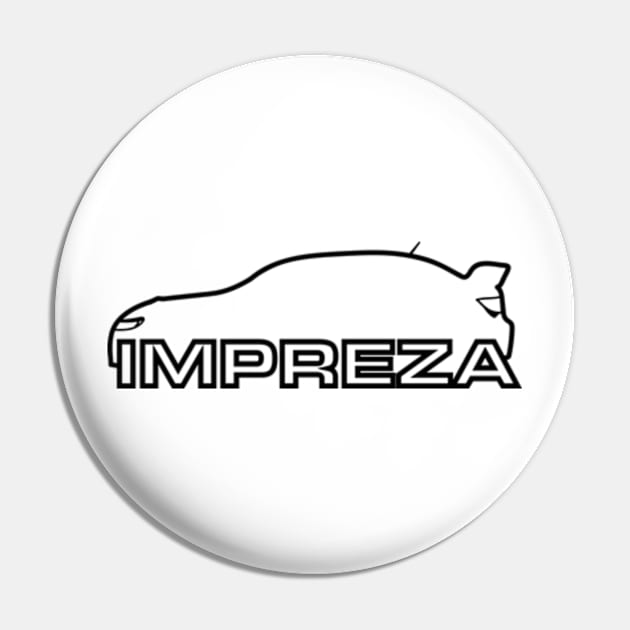 Subaru Impreza Car Outline big font Pin by mufflebox