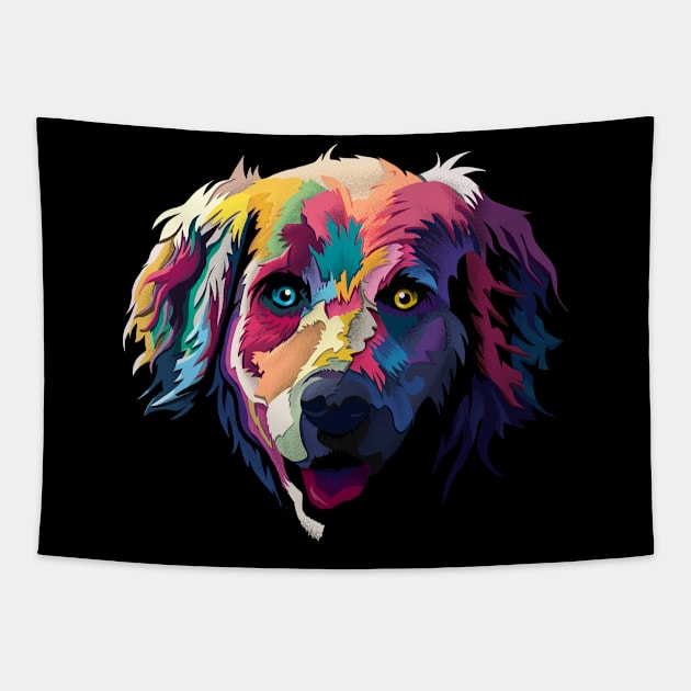 Dog Face Illustration Tapestry by holidaystore