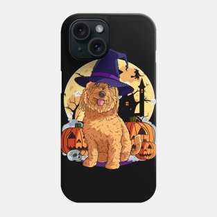 Goldendoodle Cute Dog Witch Halloween Pumpkin Phone Case