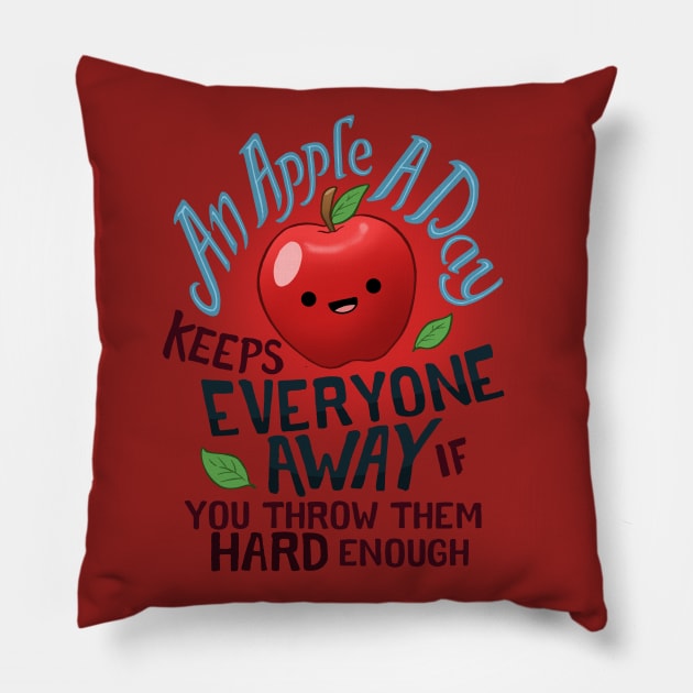 An Apple a Day... Pillow by Dooomcat