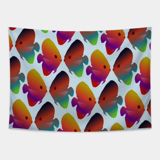Tropical Fish Pattern Tapestry by Davey's Designs