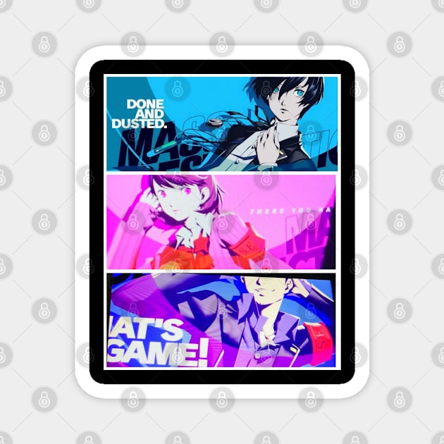 Persona 3 Relod - Makoto, Yukari & Junpei All out Attack Portraits Magnet by BUSTLES MOTORCYCLE