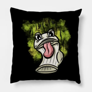 Stinky Smelly Sock Cartoon Illustration Pillow