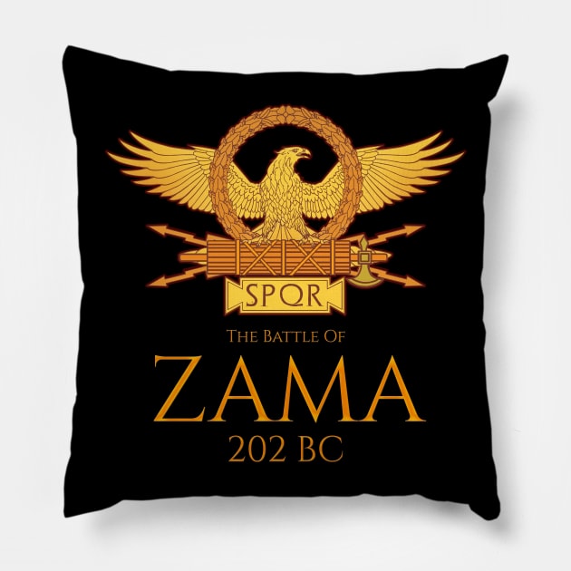 Battle Of Zama Pillow by Styr Designs