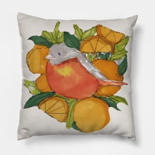 Oriole in Citrus Grove Pillow