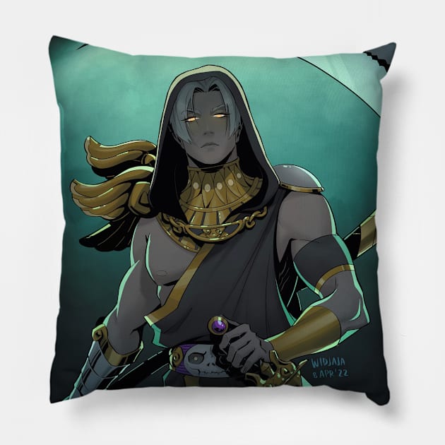 Death approaches Pillow by Eileen Widjaja