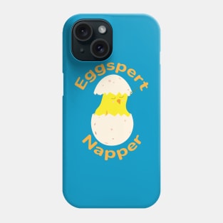 Eggspert Napper - Easter Chick sleeping in a cracked egg Phone Case