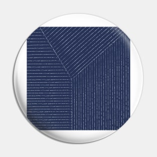 Lines (Navy) Pin