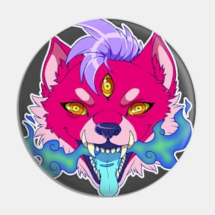 Vivid Wolf Pin