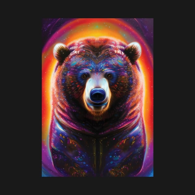 Colorful Bear Art | Cosmic Bear | Beautiful Space Artwork | Galaxy Bear | Tie Dye Bear by GloomCraft