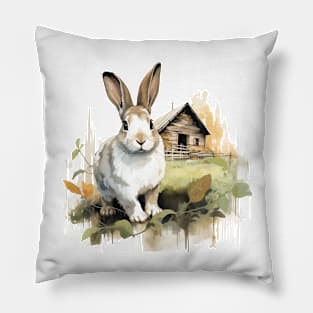 Farm Rabbit Pillow