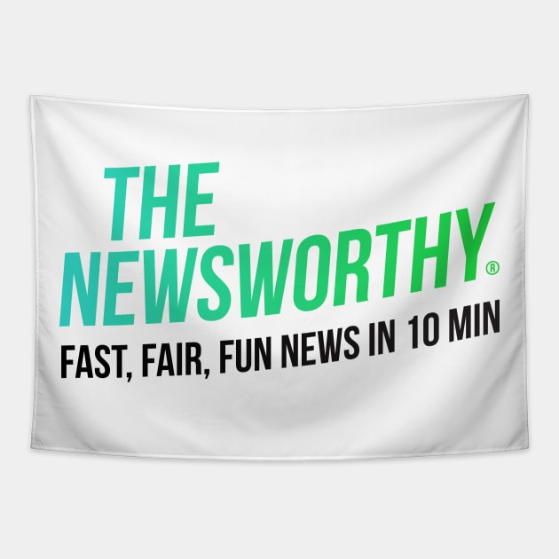 The NewsWorthy Green Logo Tapestry by The NewsWorthy
