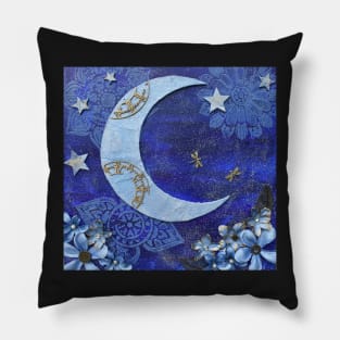 Moonlight Magic Mixed Media Pillow