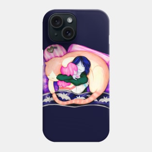 Cat naps with Bubbline and Timmy. Adventure Time fan art Phone Case
