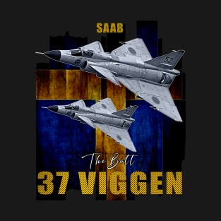 Saab 37 Viggen Swedish Multi Combat Aircraft T-Shirt