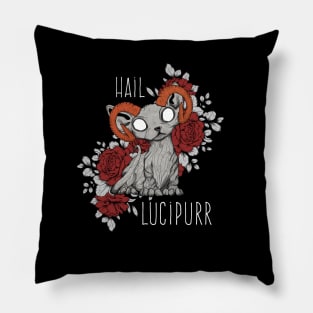 Hail Lucipurr kitten demon Pillow