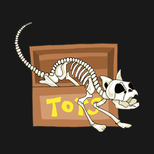 Haunted Cat Toy Box Skeleton Cat T Shirt Teepublic