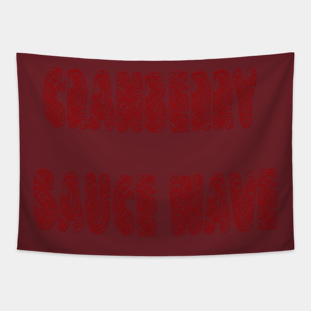 Cranberry Sauce Wave Tapestry by yayor