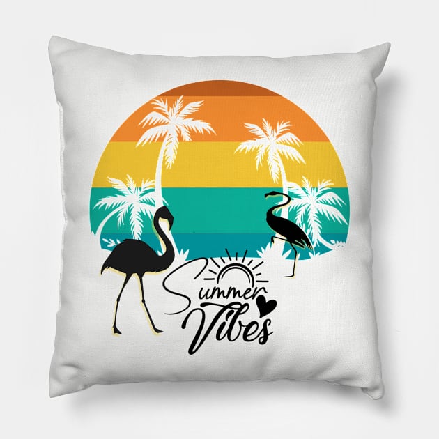 Summer Vibes Pillow by ThePawPrintShoppe