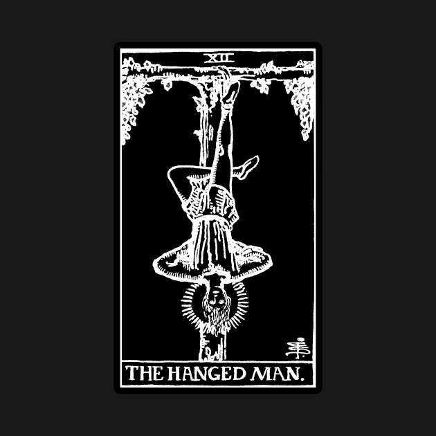 XII. The Hanged Man Tarot Card | Obsidian and Pearl by wildtribe