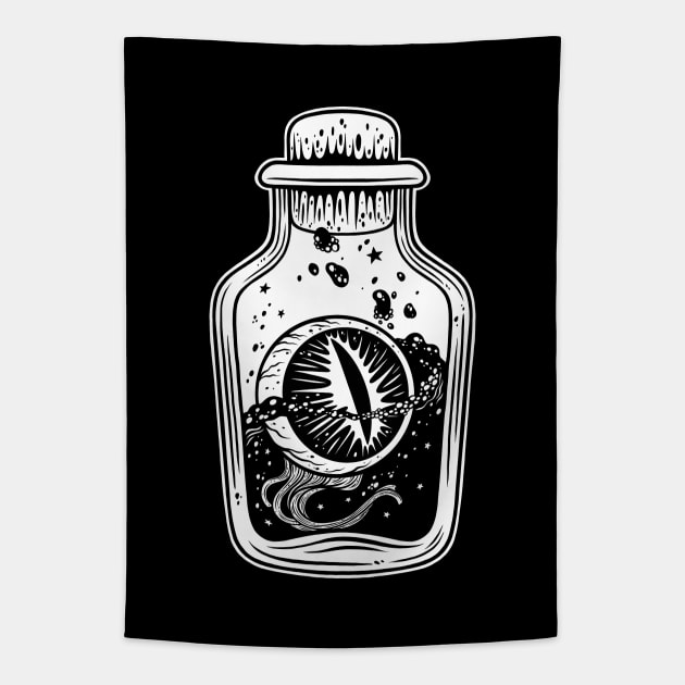 Eyeball in a Jar Tapestry by OccultOmaStore