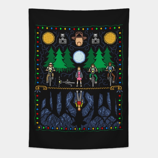 Upside Down Ugly Christmas Sweater Tapestry by SolarFlare