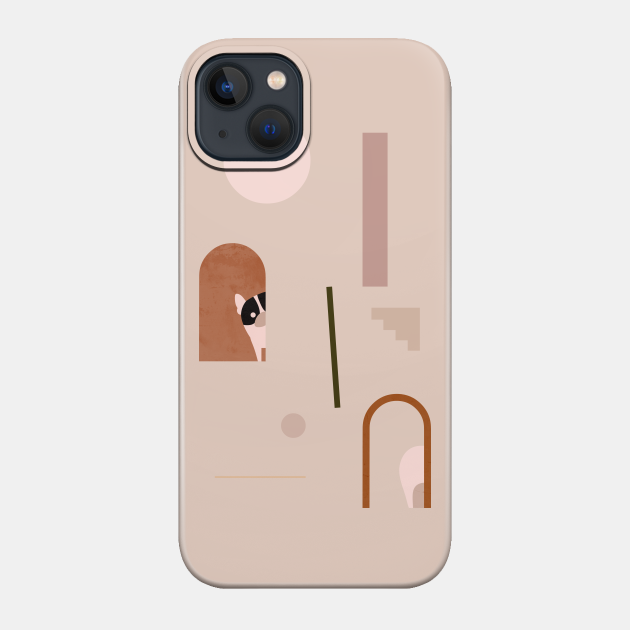 Hide and Seek Frenchie Abstract - Abstract - Phone Case