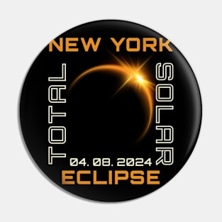 New York Total Solar Eclipse 2024 Pin