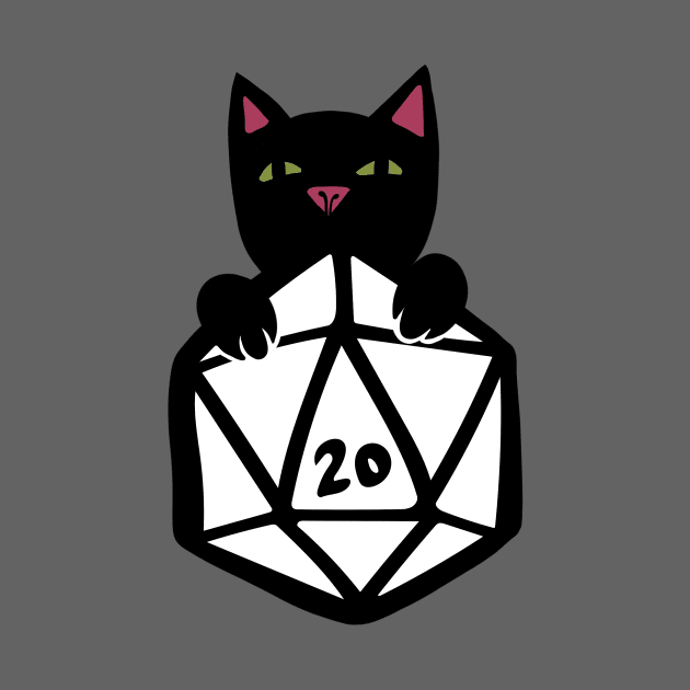 d20 Kitty Cat by bubbsnugg