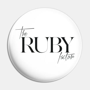 The Ruby Factor Pin
