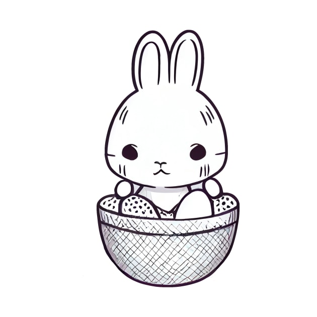 Easter egg basket bunny by stkUA