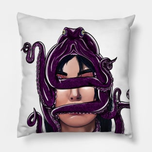 See no evil ocotopus Pillow