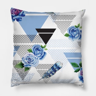 Blue Roses Pillow