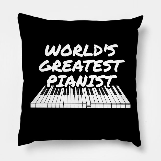 Piano World's Greatest Pianist Pillow by doodlerob