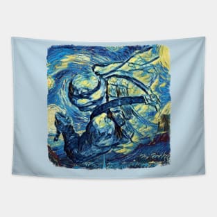 TMNT Ninja Turtles Van Gogh Style Tapestry