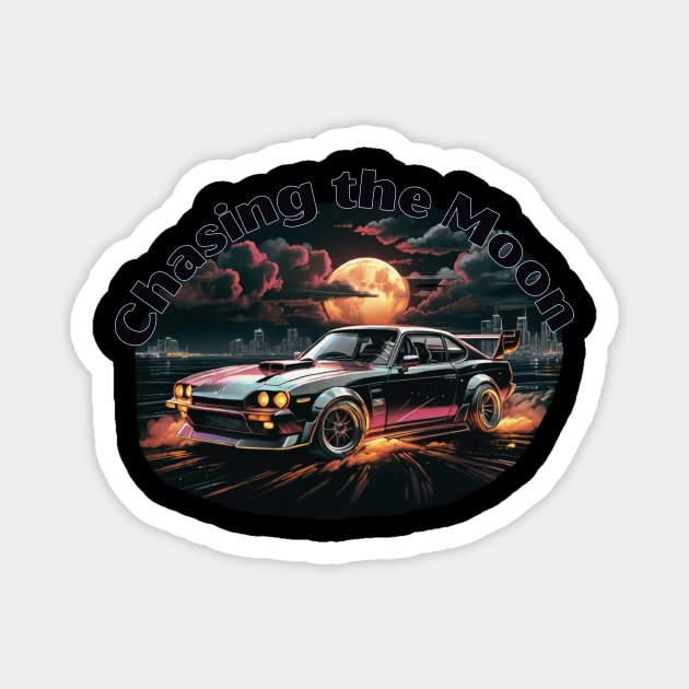 Chasing the Moon Fast Car Magnet by Relax and Carry On