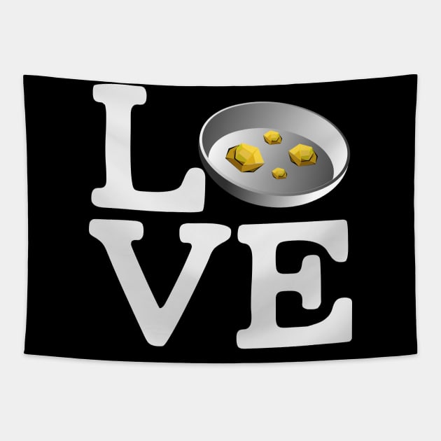 Gold Prospecting Love | Gold Rush Panning Nuggets Tapestry by DesignatedDesigner