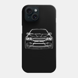 White M5 Car Sketch Art Phone Case