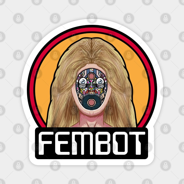 FEMale roBOT Magnet by Doc Multiverse Designs