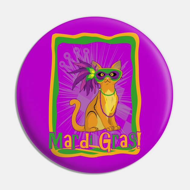 Mardi Gras Cat Pin by SakuraDragon