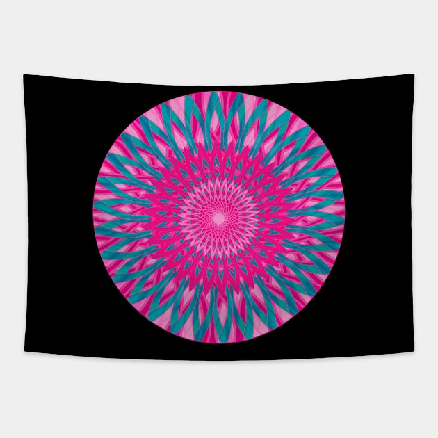 Psychedelisches Mandala, bunt und meditativ. Tapestry by Boogosh