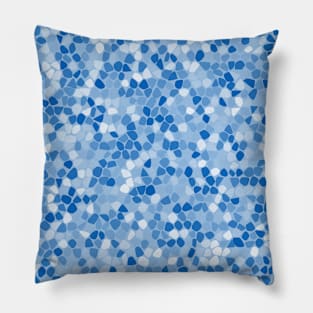 Blue Shades Mosaic Pattern Pillow