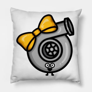 Cutest Turbo - Gold Bow Pillow